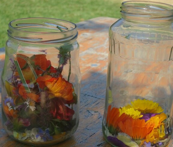 Blüten im Glas
