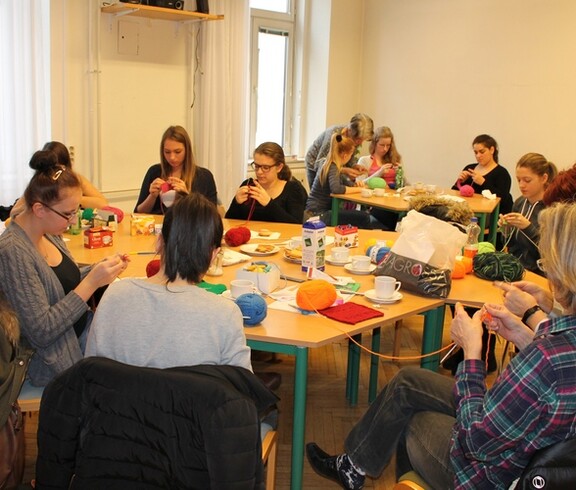 Beim Stricken