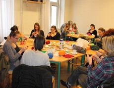 Beim Stricken